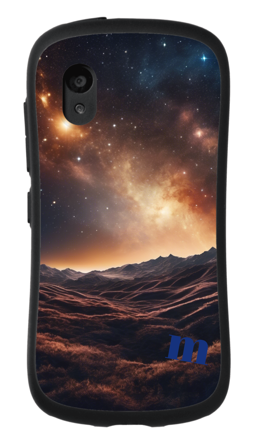 Hamic MIELS専用 iFace(pale black) 本物っぽい幻想的な宇宙の中の星空