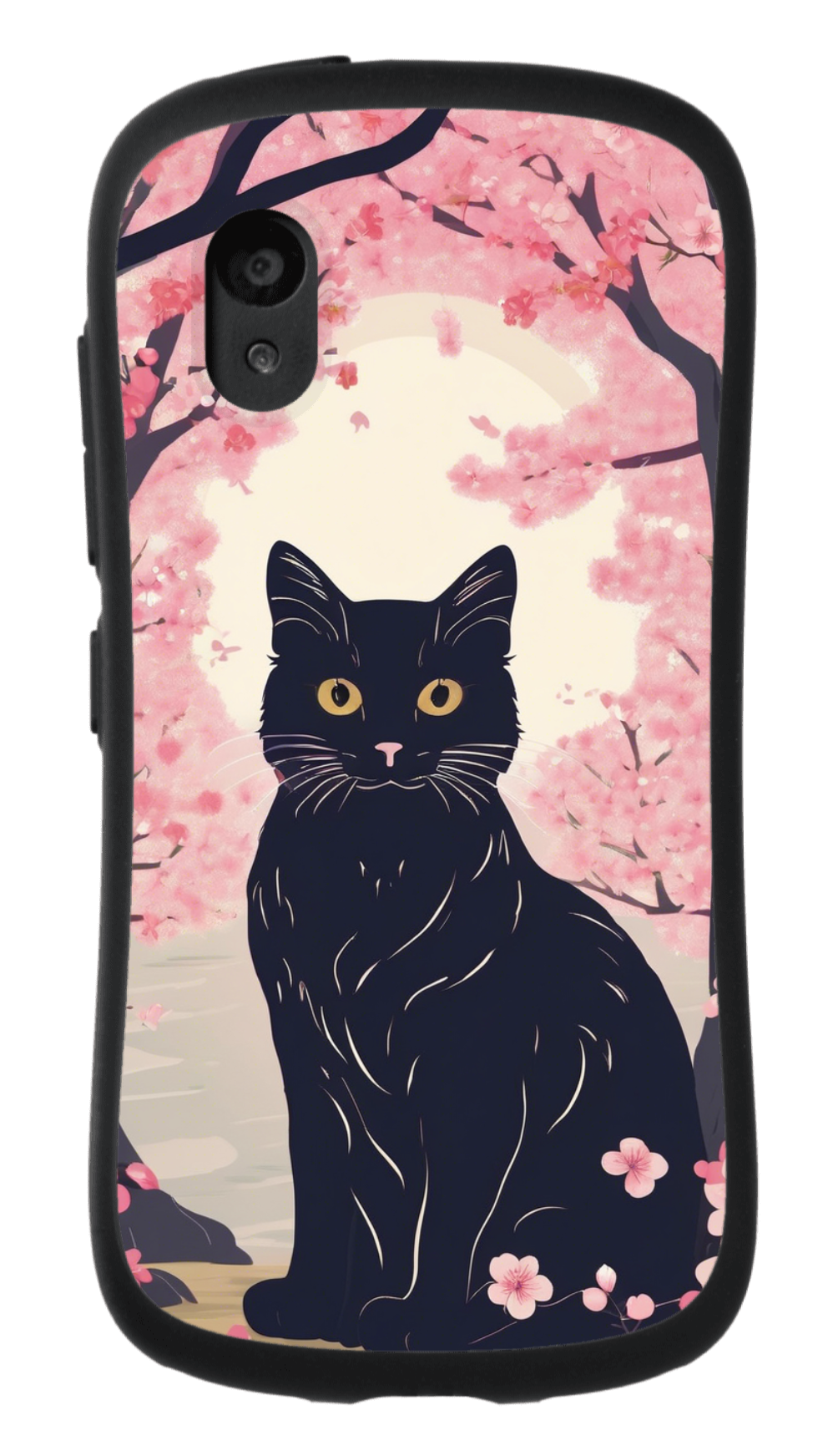 Hamic MIELS専用 iFace(pale blue) 桜と猫